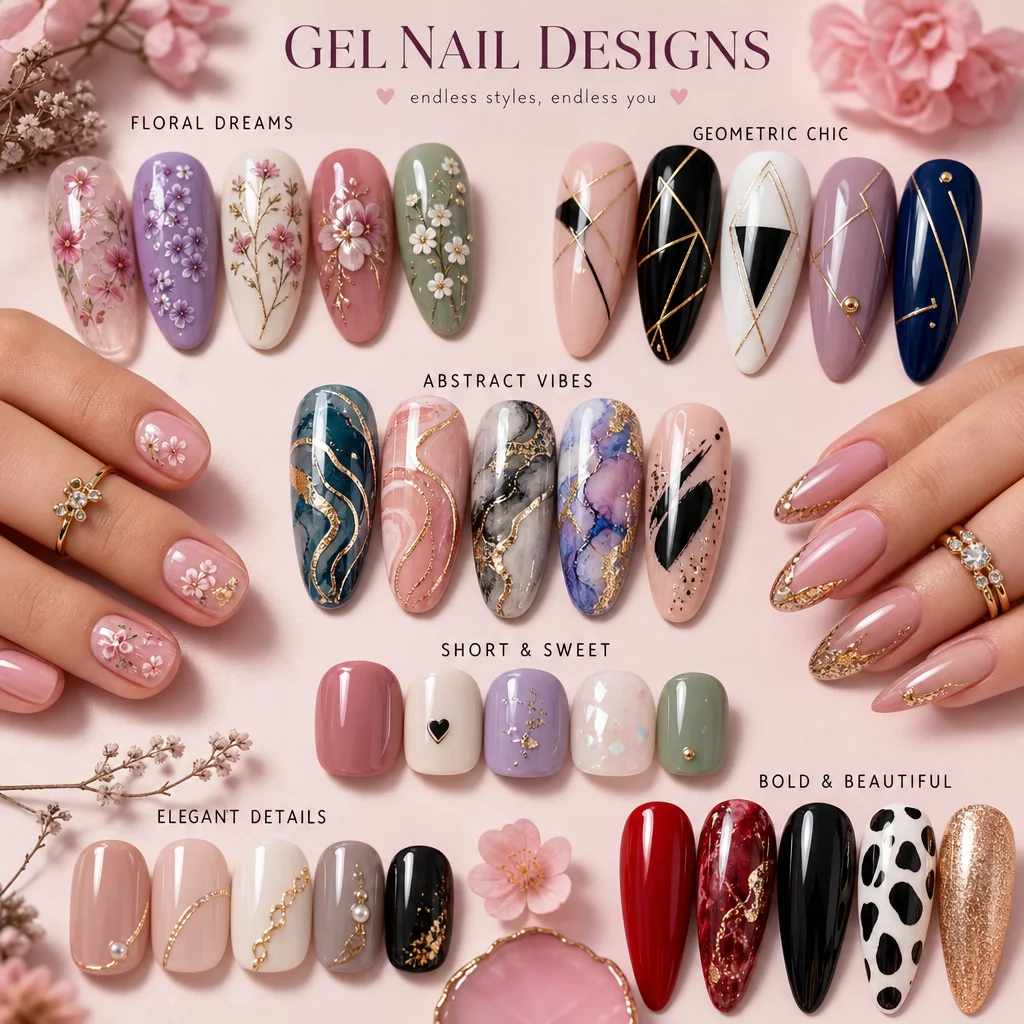 60 Beautiful Gel Nail Designs for Short and Long Nails 60 Beautiful Gel Nail Designs for Short and Long Nails