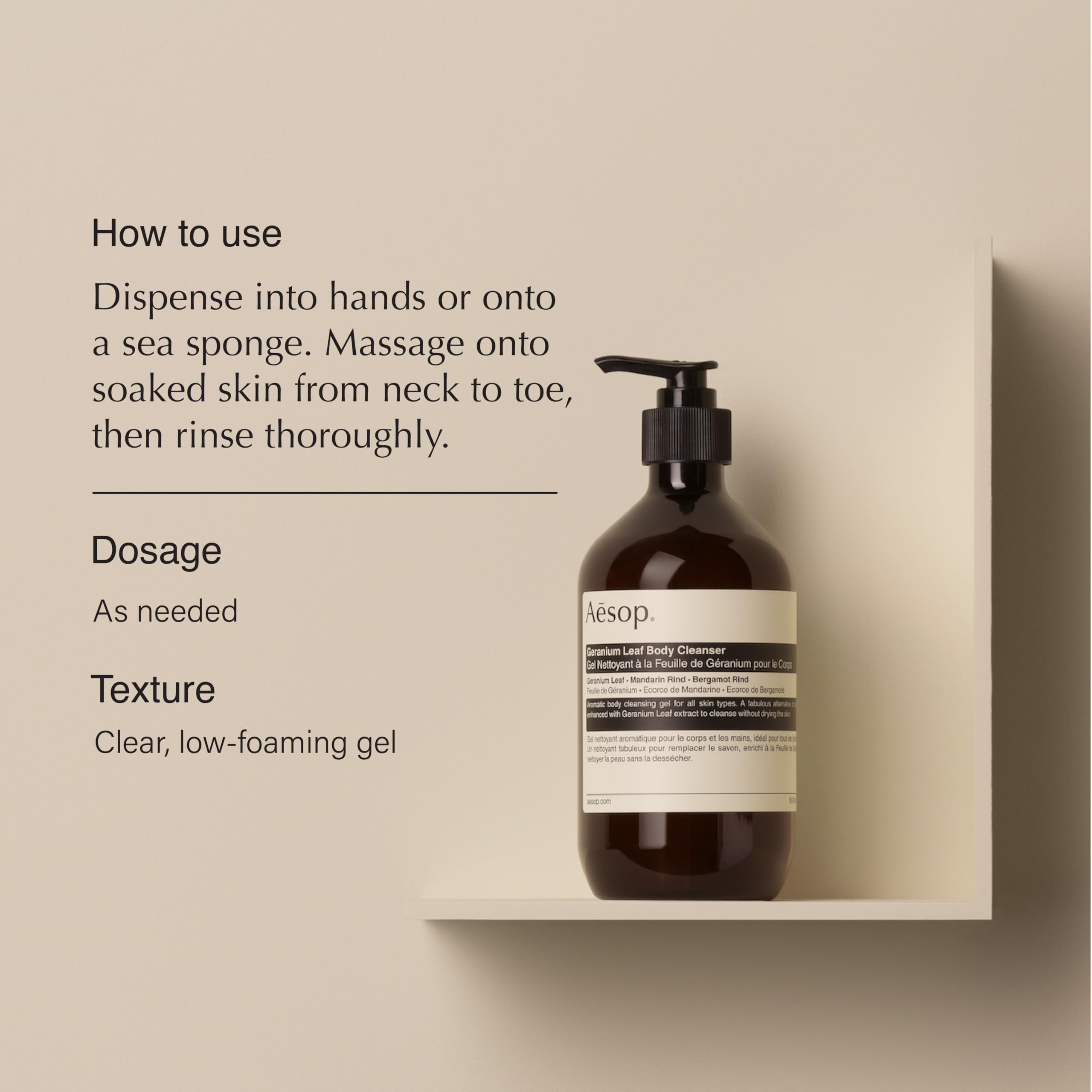 Aesop Reverence Aromatique Hand Wash & Geranium Leaf Body Cleanser | Paraben, CrueltyFree & Vegan | 500mL/16.67oz (Set of 2) Gallery Photo 2