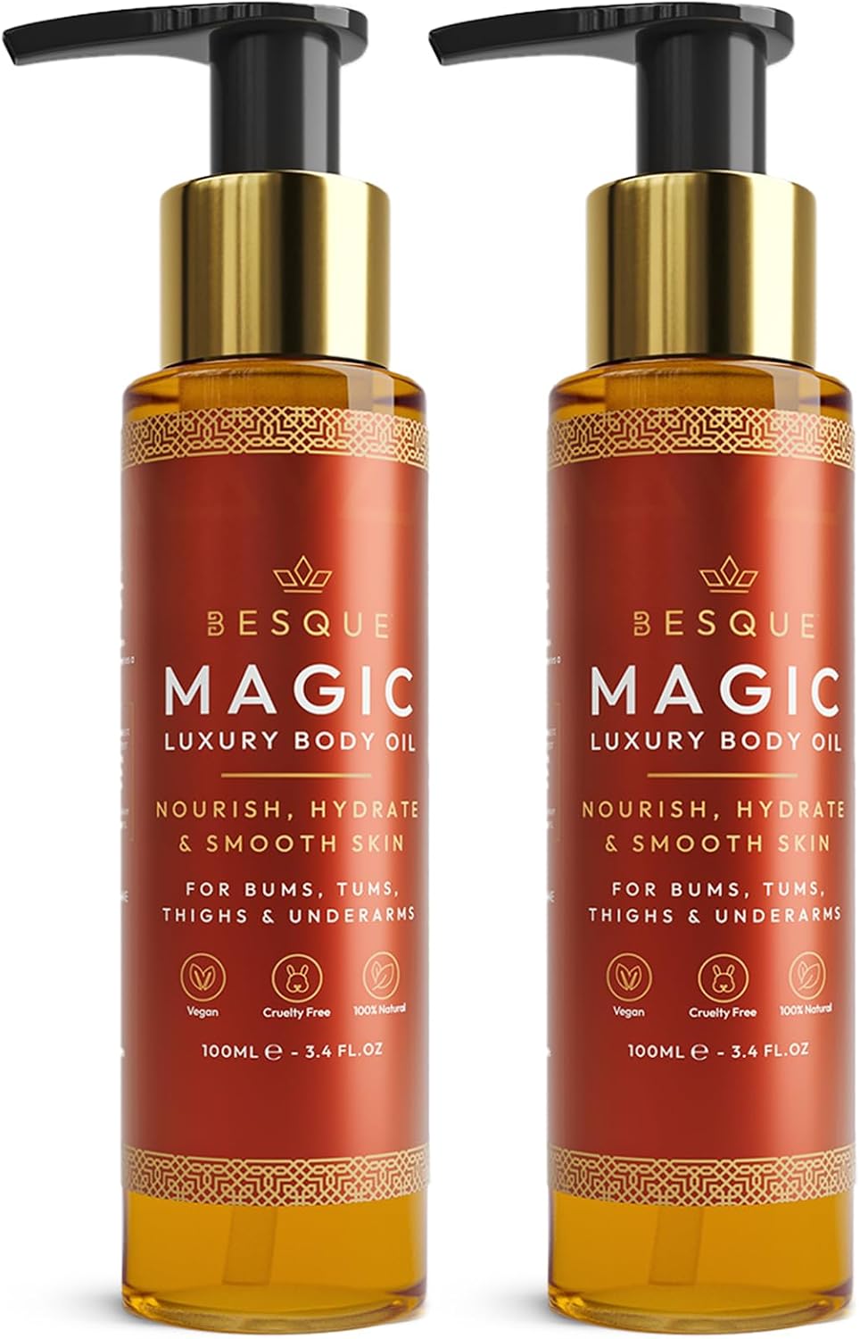 Besque Original Magic Body Oil: Hydrating Body Oils for Women 3.4 FL OZ - Featured Product Photo