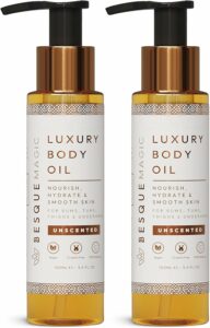 Besque Unscented Magic Body Oil Review: Hydrating for Women 3.4 FL OZ