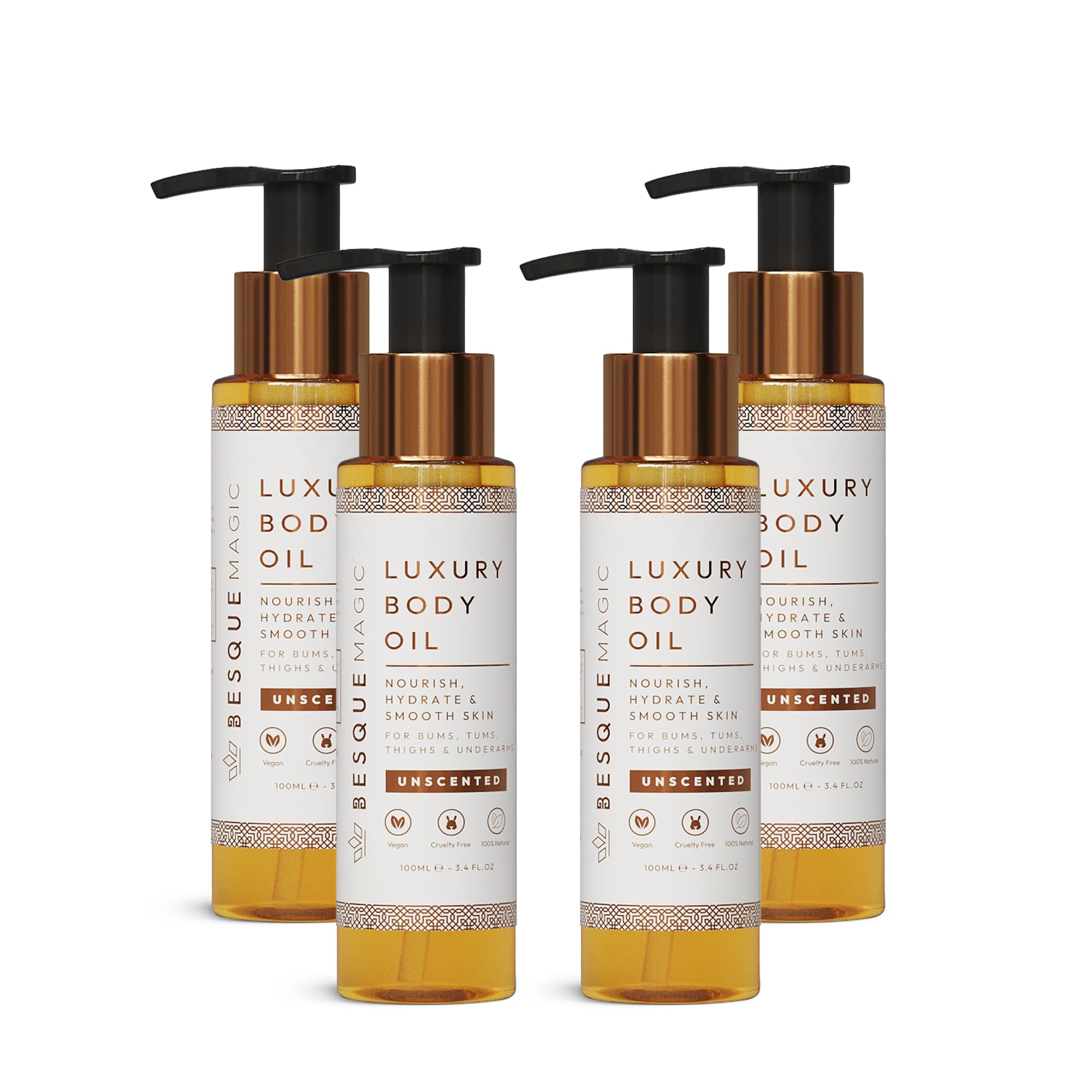 Besque Unscented Magic Body Oil: Hydrating Body Oils for Women 3.4 FL OZ Gallery Photo 1
