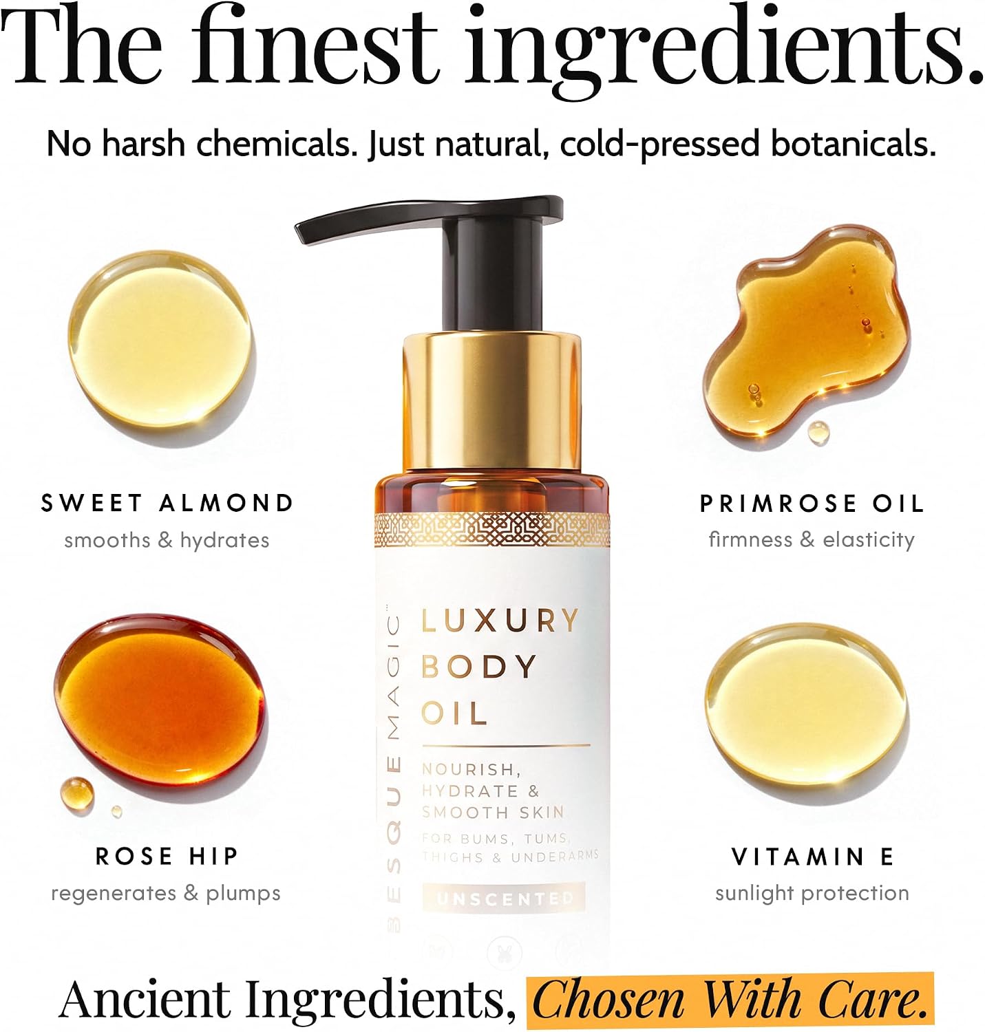 Besque Unscented Magic Body Oil: Hydrating Body Oils for Women 3.4 FL OZ Gallery Photo 5
