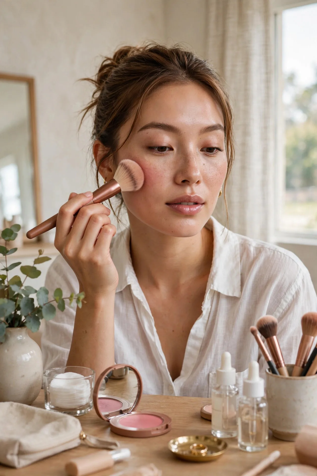 Blush Placement for Oval Face: Where & How to Apply