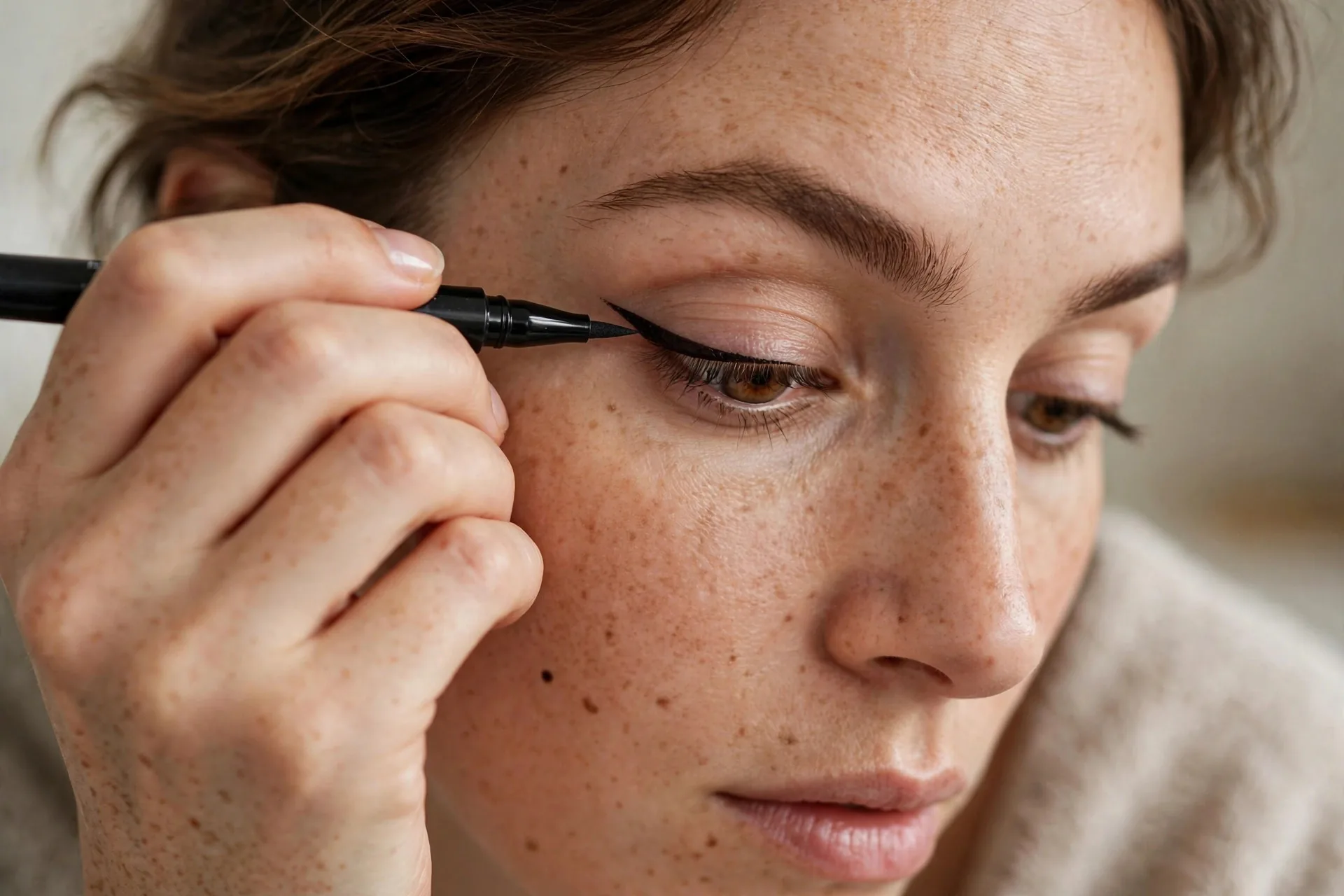 Eyeliner for Round Face Hooded Eyes: Draw-Open Guide