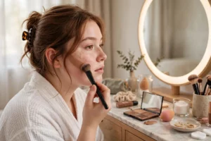 How to Make Round Face Look Slimmer With Makeup