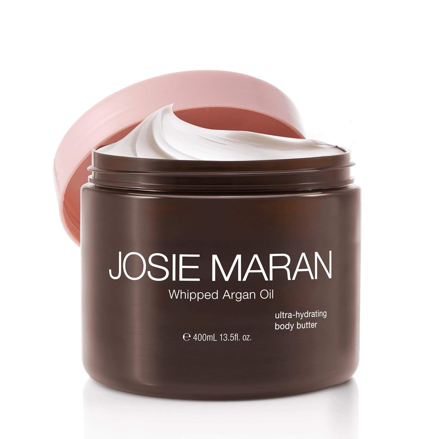 Josie Maran Whipped Argan Oil Body Butter: Nourishing Body Cream QuickAbsorbing Moisturizer Organic Argan Oil from Morocco (13.5 fl. oz, Peppermint Bark) Gallery Photo 1