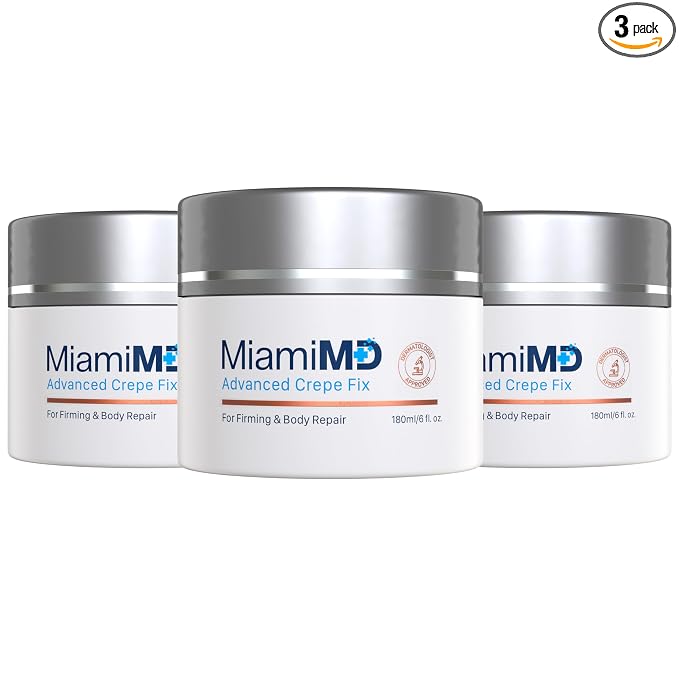 MiamiMD Advanced Crepe Fix: Anti Aging and Skin Firming Cream For All Skin Types Cruelty Free, Paraben Free Skin Care 180 ml (6 fl oz) 3 PACK Gallery Photo 6