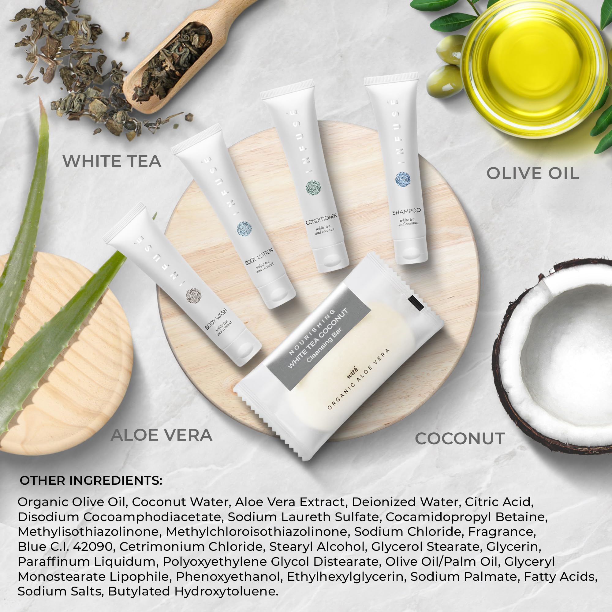 Terra Pure INFUSÉ Hotel Toiletries, Shampoo & Conditioner Amenity Set, 150Piece Gallery Photo 4