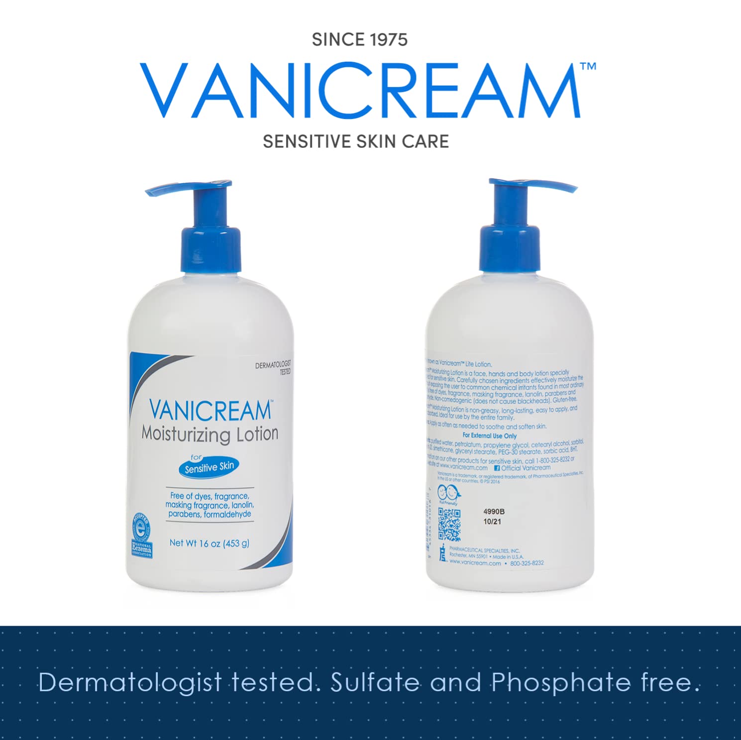 Vanicream Moisturizing Lotion with Pump Dispenser: 16 Fl Oz (Pack of 12) Formulated Without Common Irritants for Those with Sensitive Skin (Pack of 12) Gallery Photo 3